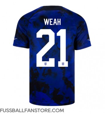 Vereinigte Staaten Timothy Weah #21 Replik Auswärtstrikot WM 2022 Kurzarm